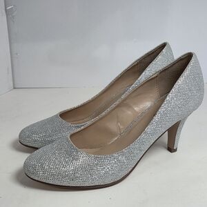 Call It Spring Silver Glitter Sparkle Heels